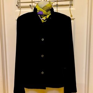 Black velvet jacket by Worth Collection